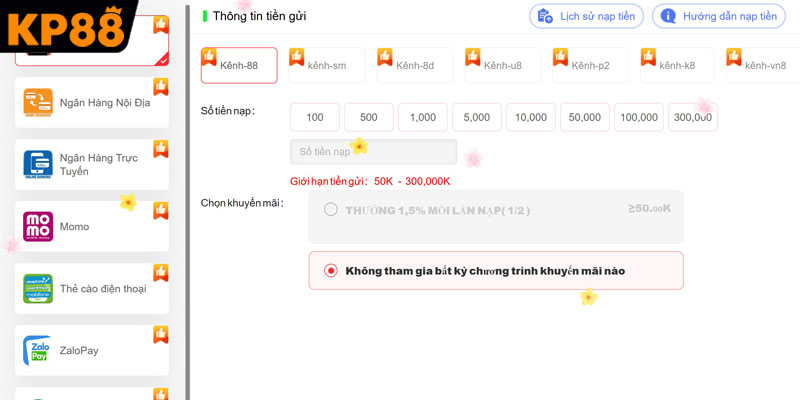 Các phương thức thanh toán linh hoạt tại hệ thống